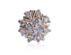 0.16 Cts Round Brilliant Cut Natural Diamonds Nose Stud In 750 18K Gold