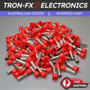 200Pcs E35-25 2AWG 35mm² RED Insulated Ferrule Bootlace Terminal Crimp