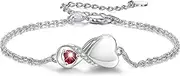 [SOLOLIKE] Cremation Jewelry Bracelet for Ashes for Women: S925 Sterling Silver Infinity Rose Gold/Tree of Life Urn Bracelets - Memorial Jewelry Gifts for A Loss of Loved Ones