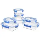 14-Piece Glass Food Storage Containers w/ BPA-Free Lids Microwave & Freezer Safe