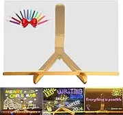 Creative Rewritable Acrylic LED Message Board, 12 Washable Watercolor Pencil,LED Acrylic Message Board with Colors, LED Light Board for Office, Home Decoration (5.9 * 5.9 in)