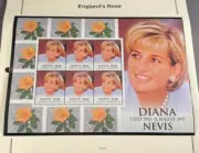 England's Rose Nevis Collectable Postage Stamps Mint Unhinged Princess Diana