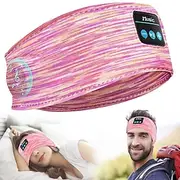 Sleep Mask with Bluetooth Headphones, Painting Sleep Headphones Bluetooth Headband for Sleeping Sports Sleep Mask for Side Sleeper, Best Gift and Travel Essent