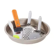 Stainless Steel Diy Pizza Cutter Making Tools Shovel Slicer Plate Brush Set