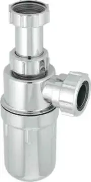 McAlpine C10AR-CP 75mm Water Seal Chrome Plastic Adjust Inlet Trap Outlet 1.5"