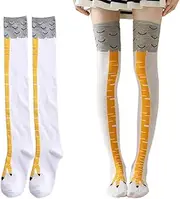 [JchEnye] 1 Pair of Unique Cocktail Socks - Funny Chickens - Motifs, Personalised - Anti - Odour - Feature - Perfect Gifts for Halloween and April Fool's Day