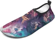 [BTCOWZRV] Water Shoes for Women Men A Group of Cats Water Sports Shoes Slip-on Breathable Lightweight Athletic Aqua Sock
