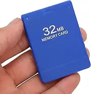 McBoot 32MB V1.966 FMCB Memory Card for Playstation2 Game Console, High Speed Gaming External Data Storage Card for Standard and Slim Line Version (Blue)