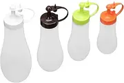 MAGICLULU Salad Dressing Bottles Condiment Squeeze Bottles for Ketchup Mustard Vinegar Kitchen Helper