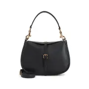 [Etro] Etro-Black Leather Hobo Leather Crossbody Bag-Donna OS OS