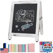 DOCMON Chalkboard Signs, 10" x 14" Tabletop Small Chalk Board Sign with Stand