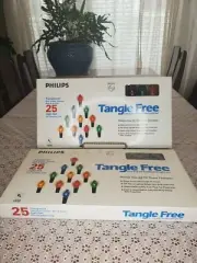 Phillips tangle free colorful 25 outdoor light set, 2 packs Christmas lights
