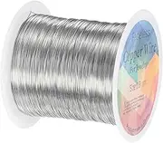 uxcell 0.3mm Jewelry Wire, 28 Gauge 328FT Craft Wire Copper Beading Wire for Jewelry Making/Planting/Weaving/DIY Crafting, Soft Metal Wires [100M, Silver White]