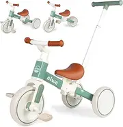 aiwo 5in1 Tricycle for Toddlers 1-3, Baby Balance Bike with Pedal Conversion for 1 to 4 Year Old Boys Girls First Gift, Kids Tricycle with Parent Steering Push Handle