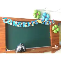 在飛比找蝦皮購物優惠-畢業字串GRAD氣球花組合黑板佈置幼稚園小學畢業典禮