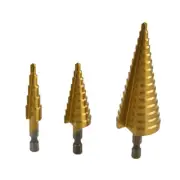 3pcs 4-20mm/4-12mm/4-32mm Hole Cutter High HSS Steel Step Cone Drill Bit Set