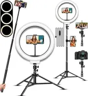 GIXIYIDY LED SELFIE RING LIGHT WITH STAND CIRCLE LIGHT PHONE HOLDER UW-1-NEW