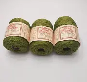 3 Vintage Twisted Persian Macrame Cord Avacado Green No 360 10 Mm 50 Yards