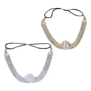 Rhinestones Bridal Head Chain Elastic Crystal Headband Rhinestone Headband