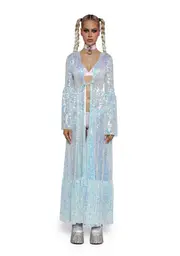 [Club Exx] Electric Daze Sequin Duster - Blue