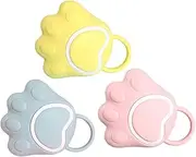 Toyvian 3pcs Baby Bath Silicone Body Wash Toddler Bath Scrubber Newborn Body Brush Soft Silicone Scrub Brush Multifunctional Baby Bath Brush Yellow Blue Pink