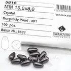 Factory Pack 100pcs SWAROVSKI #5816 1/2 DRILLED DROP PEARL 15X8MM select colors