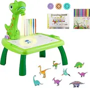 Drawing Projector Table for Kids - Dinosaur Gifts for Boys, Kids Drawing Set for Children Age 2 3 4 5 6 7 8 Years Old, Girls Boys Painting Easel Birthday for Home School Party, Dinosaur