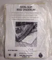 Non Slip Rug Underlay. Rug Gripper. 2'x4'. Skid Proof. USA Seller.