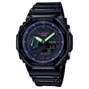 New Casio G-Shock Carbon Core Guard Rainbow / Glossy Black Watch GA2100RGB-1A