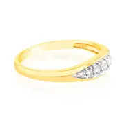 Luminesce Lab Grown 9ct Yellow Gold 1/6 Carat Diamond Ring, Q