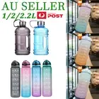 1/2L Water Bottle Drink Flask With Time Markings BPA Free Sport Gym Motivational