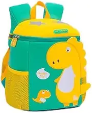 LAPOOH Toddler Schoolbag Primary School Kindergarten Dinosaur Bag Small Class Bag 1-3 Grade 1-3-6 Year Old Toddler Schoolbag Big Nose Dinosaur Green Large