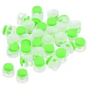 Cord Locks, 30 Pack Round Spring Toggle Stopper, Clear Green
