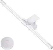 Quntis Monitor Light Bar White, Screen Monitor Lamp with Backlight for Eye Caring, Dimmable Screen Light Bar Computer Light No Screen Glare Home Office Desk Lamp