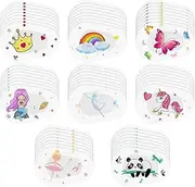 Panitay 40 Pcs Adhesive Eye Patches for Kids Unicorn Butterfly Panda Rainbow Breathable Kids Eye Patches Light Blocking Adhesive Eyepatch for Lazy Eye Boys Girls Children Regular Size, 8 Designs