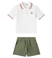 [Moncler Enfant] Moncler Enfant Cotton polo shirt and shorts set Y 14 white