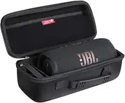 Hermitshell Hard Travel Case for JBL Charge 5 Bluetooth Speaker: Protective Case, Modern, EVA Material, Hard Case, Travel, Black, Unisex, Plain