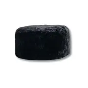 Huxford Grove The Jamieson Sheepskin Ottoman Pouffe w/ Zipper 60cm Steel