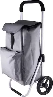 Karlstert Deluxe Shopping Trolley, 40 Litre Capacity, Graphite