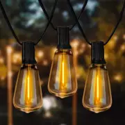 ST38 Globe Outdoor LED String Lights Plastic Shatterproof Bulbs Waterproof Patio