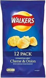 Walkers Crisps - Cheese & Onion (12x25g)