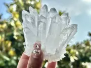 500-600g New Find Large Clear Quartz Crystal Healing Cluster Mineral Rock Gift