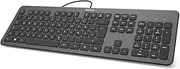 Hama KC-700 USB Keyboard with Cable (PC Keyboard Slim with Flat Keys, Quiet Keyboard with Scissor Keys, German Keyboard Layout QWERTZ, USB-A, Extra Long Cable 180 cm) Anthracite/Black