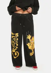 [Dolls Kill X Garfield] Plus Good Cat Bad Cat Fleece Joggers