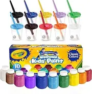 The Mega Deals Kids Paint Set - Kids Paint with Toddler Art Supplies Included, Washable Paint for Kids with Toddler Paint Brushes & Paint Cups, Complete Toddler Painting Set, Paint for Kids Supplies