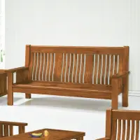 在飛比找momo購物網優惠-【MUNA 家居】198型樟木色實木組椅/三人座(沙發 實木