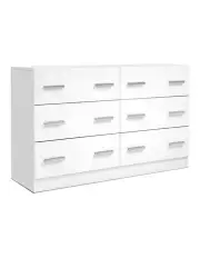 [Artiss] VEDA 6 Chest of Drawers in White