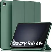 [Meliya] Case for Samsung Galaxy Tab A9+/A9 Plus 11 inch 2024/2023, Slim Stand Protective Smart Cover with Back Shell for Tab A9 Plus Tablet (SM-X210/X216/X218), Auto Wake/Sleep (Deep Green)