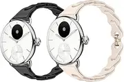 Compatible for Withings Smartwatch Bands, Lamshaw 18mm, 20mm Elastic Silicone Hollowed Out Replacement Straps Compatible for Withings ScanWatch 2 42mm/ScanWatch Horizon/ScanWatch 42mm/Steel HR