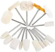 Hohopeti 50 Pack Wool Felt Polishing Wheel Kit Drill Brush for Car Detailing Jewelry Watch Polishing Mini Wheel for Precision Craftsmanship